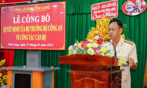 Đại tá Trà Quang Thanh giữ chức Phó Giám đốc Công an tỉnh Vĩnh Long